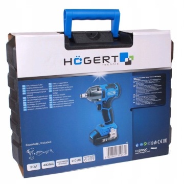 УДАРНЫЙ КЛЮЧ 1/2 400 НМ HOEGERT HT2E200 + 6 НАСАДОК