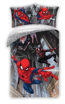 POŚCIEL BAWEŁNIANA DWUSTRONNA 140 X 200 CM MARVEL SPIDER-MAN
