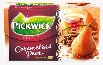 Herbata Pickwick -Czarna KARMELIZOWANA GRUSZKA Z Cynamonem 20 x 1,5g NOWOŚĆ