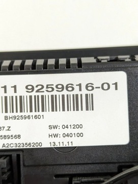 BMW X3 F25 2012 ŘÍZENÍ I SOUČÁSTKY ELEKTRICKÉ