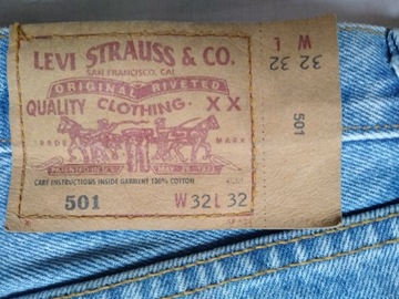 SPODNIE JEANS LEVIS 501 DENIM 32/32-82/108 EXTRA QUALITY COMFORT RGULAR FIT