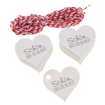 Бумажные подарочные бирки Du Da Bist, 100 шт., бирки для ювелирных изделий, белые, 5,8 x белые