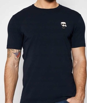 T-shirt męski Karl Lagerfeld Granatowy r. L