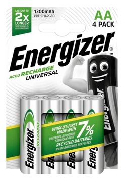 4x Akumulatorki Energizer R6/AA Ni-MH 1300mAh
