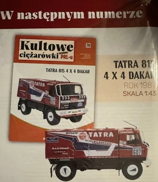 KULTOWE CIĘŻARÓWKI PRL-U NR 70/2023- TATRA 815 4x4 DAKAR