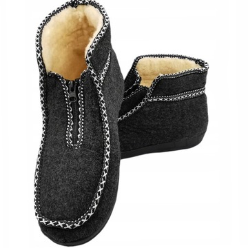 CIEPŁE KAPCIE FILCOWE DAMSKIE BAMBOSZE GÓRALSKIE P3