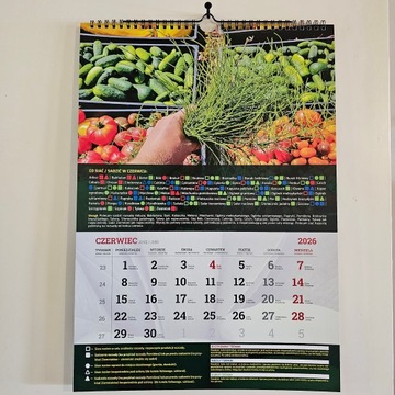 Kalendarz Warzywnika 2026 infouprawa Ogrodnika Terminarz Ścienny spiralny