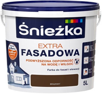 FARBA ŚNIEŻKA ExTRA FASADOWA DO ELEWACJI BRĄZ 5L