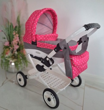 Солидная польская кукольная коляска, глубокая кукла Adbor LILY