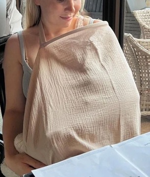 шарф для кормления грудью, органический муслин / узоры