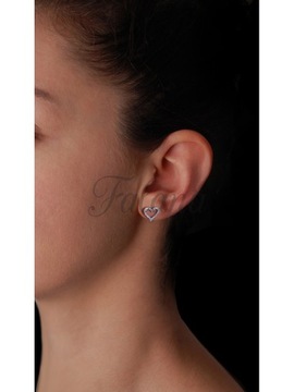 СЕРЬГИ СЕРДЦЕ СЕРДЦЕ КОНТУР ЦИРКОНИЙ k2820 1,4 г