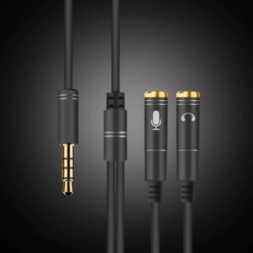 АУДИО РАЗДЕЛИТЕЛЬ КАБЕЛЬ МИНИ-ДЖЕК 3,5 мм AUX МИКРОФОН + НАУШНИКИ