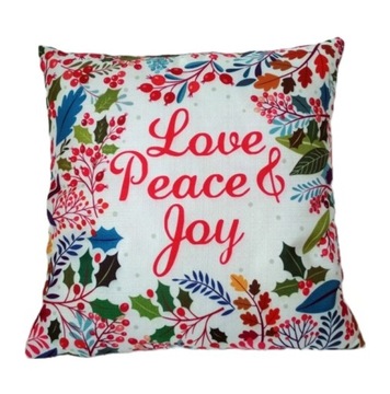 PODUSZKA DEKORACYJNA 45x45 LOVE PEACE & JOY
