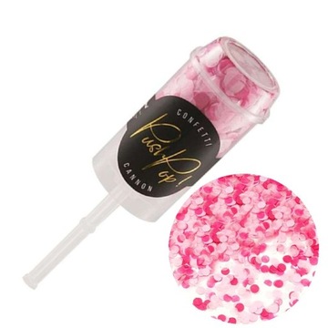 strzelająca TUBA PUSH POP KONFETTI różowe MINI