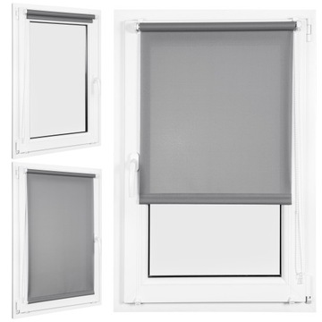 ROLETA ZACIEMNIAJĄCA 61X150 CM GŁADKA WEWNĘTRZNA Z PROWADNICAMI NA WYMIAR