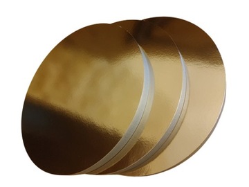 PODKŁAD POD TORT STYRODUR Z PODKŁADKĄ 34 CM ZŁOTY