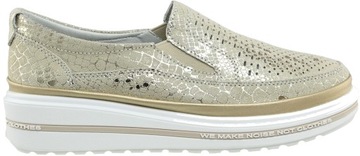BUTY SPORTOWE SKÓRA NAT. MOKASYNY GD XF 68 GOLD 38