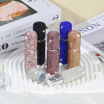 5ml 10ml Portable Perfume Spray Bottle Rhinestone Inlaid Refillable