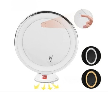 Lusterko Do Makijazu Z PODŚWIETLENIEM LUSTRO powiększające 10 razy 360°