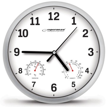 Zegar ścienny Esperanza biały 25cm