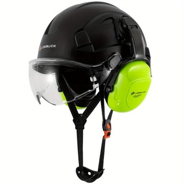Kask ochronny do prac budowlanych LOEBUCK z goglami i