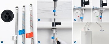 Смеситель для кухни низкого давления ГИБКИЙ ИЗЛИК ДЛЯ РАКОВИНЫ ЧЕРНЫЙ КРАН