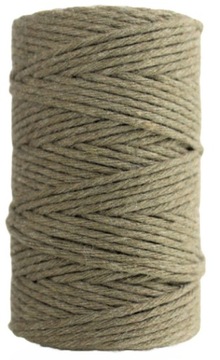 Sznurek bawełniany do makramy Khaki 60m 2mm