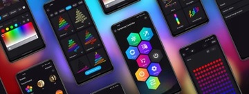 УМНАЯ НЕОНОВАЯ RGBIC СВЕТОДИОДНАЯ ЛЕНТА Bluetooth 5M IP65 USB ОГНИ ДЛЯ РОЖДЕСТВЕНСКОЙ ЕЛКИ УКРАШЕНИЯ