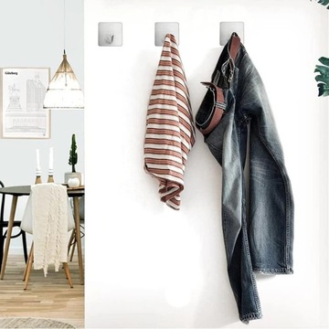 ПРОЧНЫЕ КРЮЧКИ САМОКЛЕЯЩИЕСЯ ДЛЯ ОДЕЖДЫ КРЮЧОК 2x