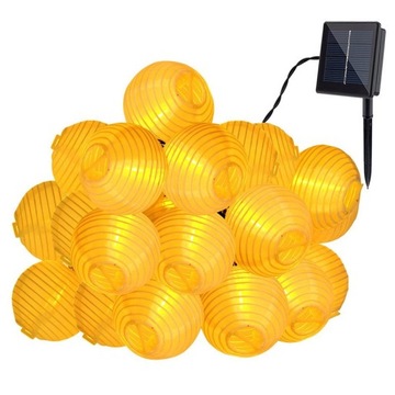 30 Led 6.5 M Lampki Solarne Ogrodowe Żarówka Lampa