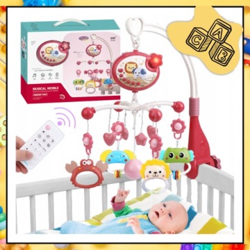 КАРУСЕЛЬ ДЛЯ кроватки, МУЗЫКАЛЬНАЯ ШКАТУЛКА, ПРОЕКТОР, РЕГУЛЯТОР ГРОМКОСТИ + ПУЛЬТ ДИСТАНЦИОННОГО УПРАВЛЕНИЯ