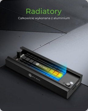 Внешний корпус SSD-накопителя M2 NVMe SATA USB3.2 Gen2 TypeC Alu