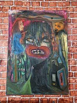 KOVALEWSKI OBRAZ abstrakcyjny EKSPRESJONIZM 50X70