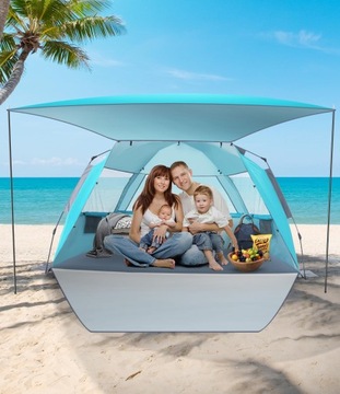 ПЛЯЖНАЯ ПАЛАТКА, ПЛЯЖ, СОЛНЦЕ, САМОСБОРНАЯ - 4-5 ЧЕЛОВЕК