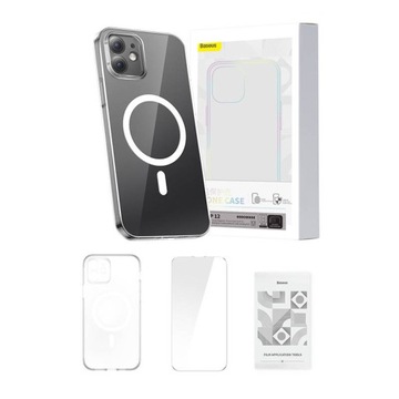 BASEUS ZESTAW OCHRONNY TELEFONU ETUI CASE I SZKŁO HARTOWANE DO IPHONE 12