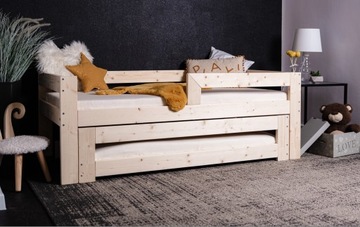 ДВУСПАЛЬНАЯ ДЕТСКАЯ КРОВАТЬ С ПЕРИЛАМИ 160Х80