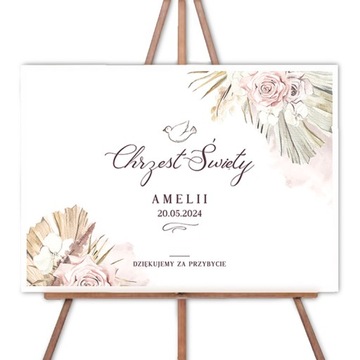 PLAKAT Personalizowany na Chrzest Św. 50x70cm