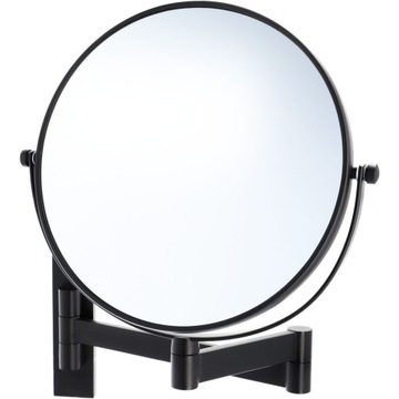 Lusterko kosmetyczne do makijażu ścienne czarne 3x