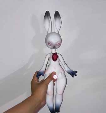 Куклы Shuga Fairy Bjd 1/5 Moon White Halloween Rabbit Doll с Chomper