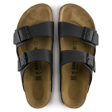 Klapki damskie profilowane Birkenstock Gizeh na lato czarne miękkie stylowe