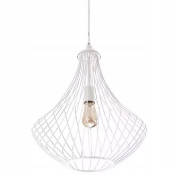 LAMPA WISZĄCA SUFITOWA BIAŁA LOFT METAL ŻYRANDOL