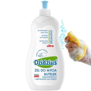 DZIDZIUŚ Żel Płyn do Mycia Butelek Smoczków 500 ml