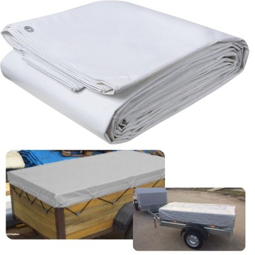 БРЕЗЕНТ БЕЛЫЙ 3х3М 80г СУПЕР ПРОЧНЫЙ ТОЛСТЫЙ С ГЛАЗАМИ