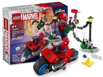 LEGO MARVEL 76275 POŚCIG NA MOTOCYKLU SPIDER MAN VS DOC OCK zestaw klocków