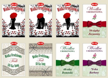 Наклейки Этикетки «ВОДКА» на ДНИ РОЖДЕНИЯ 18 30 40 50