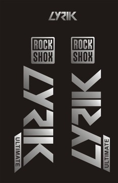 LYRIK Ultimate ROCK SHOX srebrne naklejki widelec