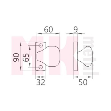Ручка для ворот современная с надписью DIANA антрацит