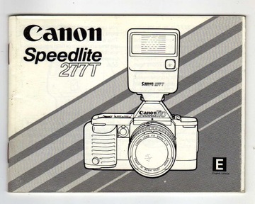 Canon SPEEDLITE 277T LAMPA BŁYSKOWA INSTRUKCJA