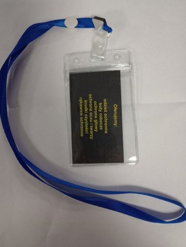 etui plastikowe na identyfikator PIONOWE dwustronne holder NA TARGI 6,5x11