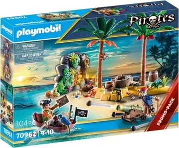 PLAYMOBIL 70962 Zestaw Pirates Piraci - Piracka wyspa skarbów ze szkieletem